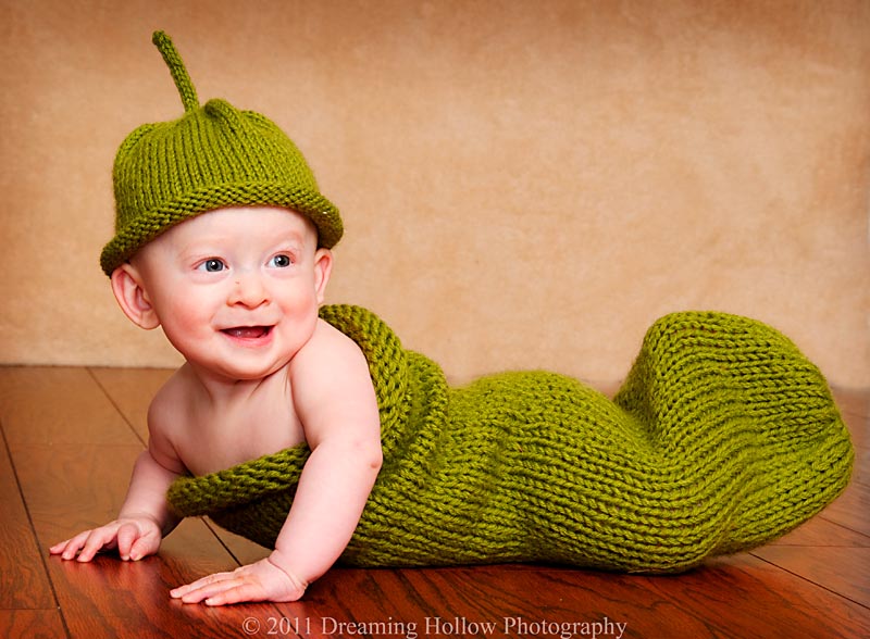 very hungry caterpillar cocoon. and cocoon set was knitted